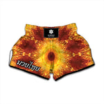 Sun Fire Kaleidoscope Print Muay Thai Boxing Shorts