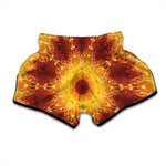 Sun Fire Kaleidoscope Print Muay Thai Boxing Shorts