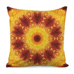Sun Fire Kaleidoscope Print Pillow Cover