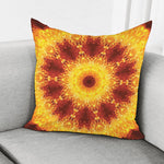 Sun Fire Kaleidoscope Print Pillow Cover