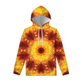 Sun Fire Kaleidoscope Print Pullover Hoodie