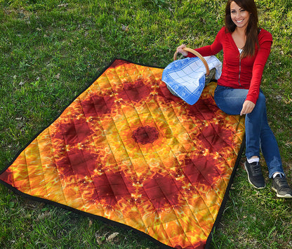 Sun Fire Kaleidoscope Print Quilt