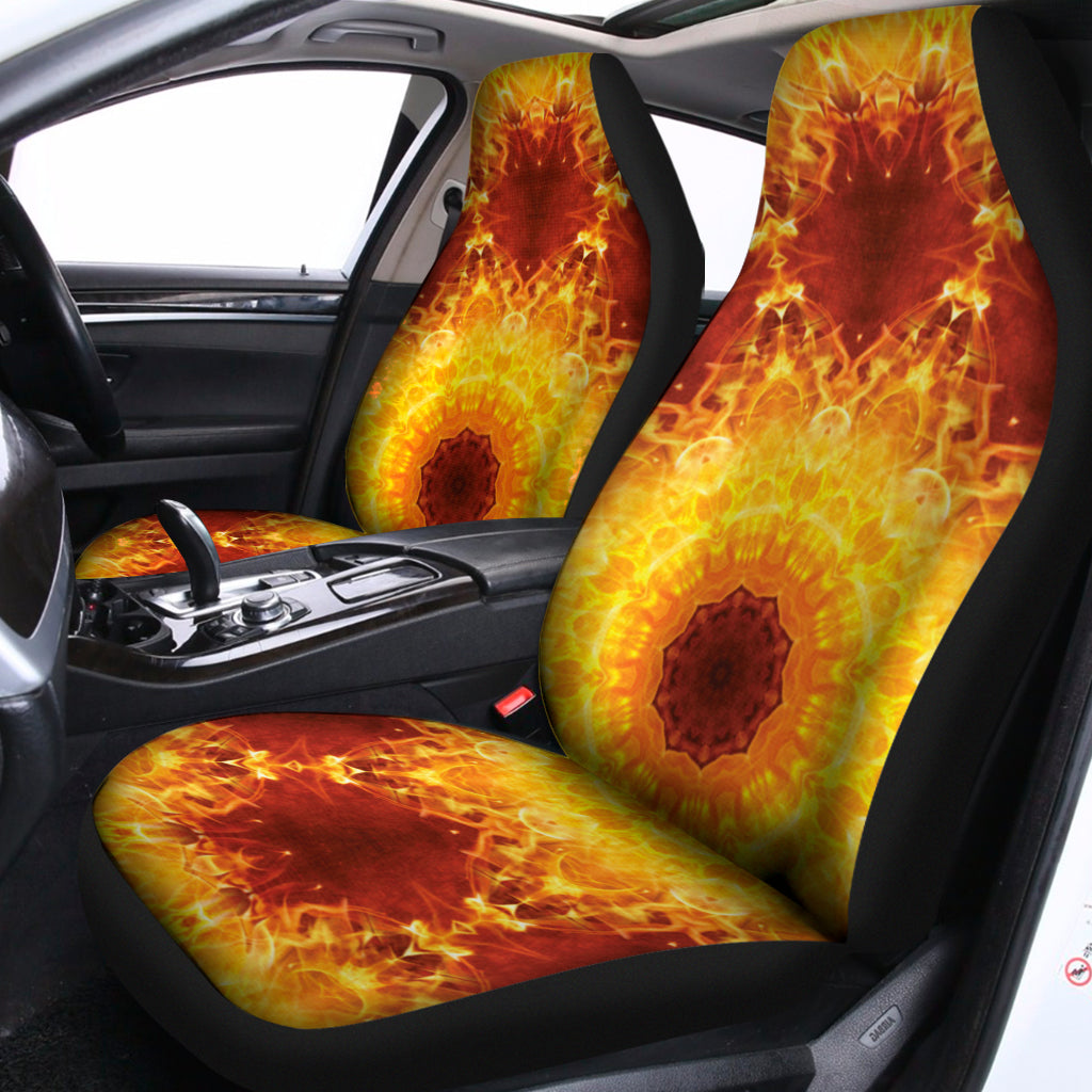 Sun Fire Kaleidoscope Print Universal Fit Car Seat Covers