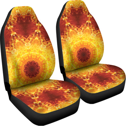 Sun Fire Kaleidoscope Print Universal Fit Car Seat Covers