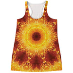 Sun Fire Kaleidoscope Print Women's Racerback Tank Top