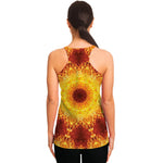 Sun Fire Kaleidoscope Print Women's Racerback Tank Top