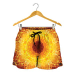 Sun Fire Kaleidoscope Print Women's Shorts