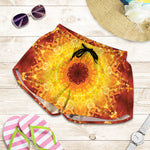Sun Fire Kaleidoscope Print Women's Shorts