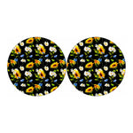 Sunflower Chamomile Pattern Print Car Coasters