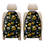 Sunflower Chamomile Pattern Print Car Seat Organizers