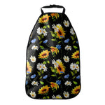 Sunflower Chamomile Pattern Print Car Seat Organizers