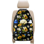 Sunflower Chamomile Pattern Print Car Seat Organizers