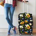 Sunflower Chamomile Pattern Print Luggage Cover