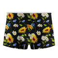 Sunflower Chamomile Pattern Print Men's Boxer Briefs