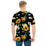 Sunflower Chamomile Pattern Print Men's T-Shirt
