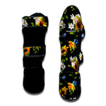 Sunflower Chamomile Pattern Print Muay Thai Shin Guard
