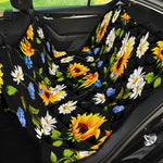 Sunflower Chamomile Pattern Print Pet Car Back Seat Cover