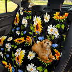 Sunflower Chamomile Pattern Print Pet Car Back Seat Cover