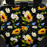 Sunflower Chamomile Pattern Print Pet Car Back Seat Cover