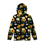 Sunflower Chamomile Pattern Print Pullover Hoodie