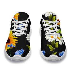 Sunflower Chamomile Pattern Print Sport Shoes GearFrost