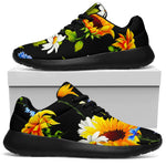 Sunflower Chamomile Pattern Print Sport Shoes GearFrost