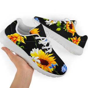 Sunflower Chamomile Pattern Print Sport Shoes GearFrost