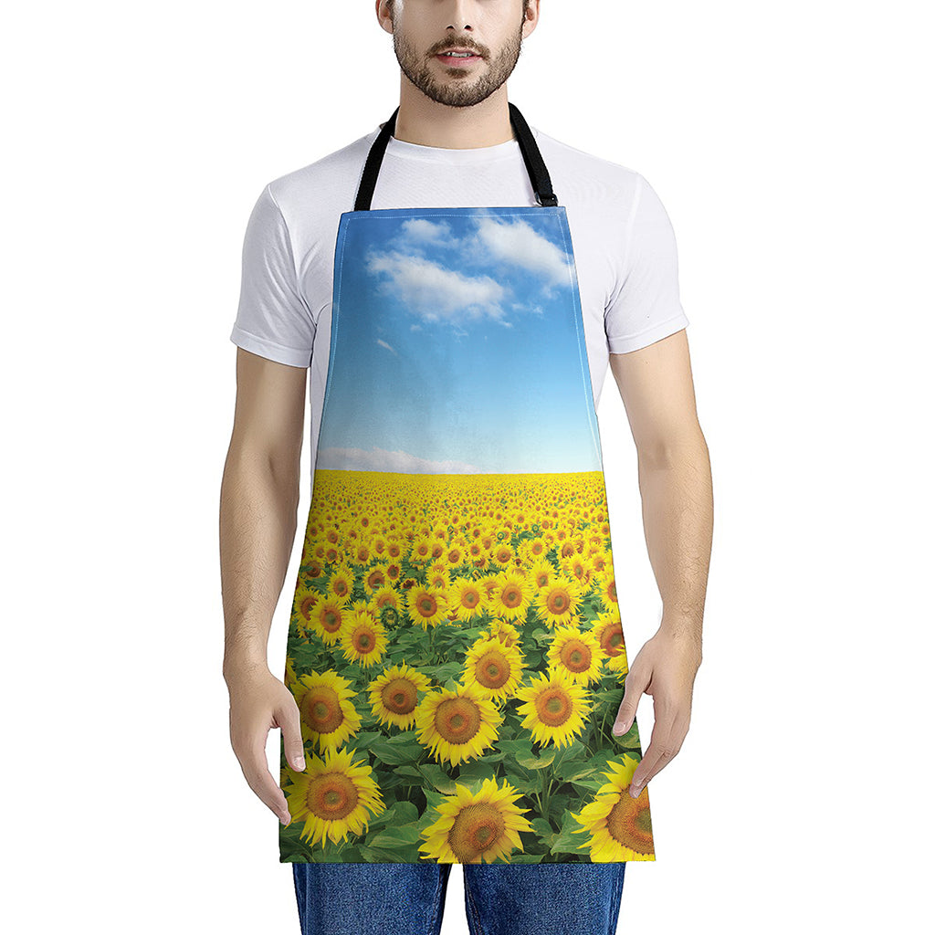 Sunflower Field Print Apron