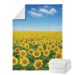 Sunflower Field Print Blanket