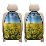 Sunflower Field Print Car Seat Organizers