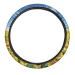 Sunflower Field Print Car Steering Wheel Cover