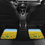Sunflower Field Print Front and Back Car Floor Mats