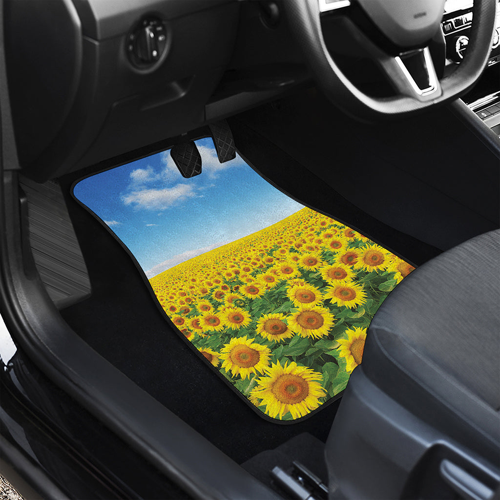 Sunflower Field Print Front Car Floor Mats