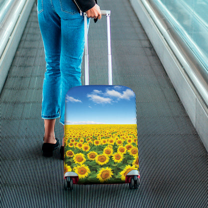 Sunflower Field Print Luggage Cover
