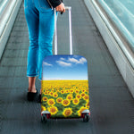 Sunflower Field Print Luggage Cover