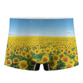 Sunflower Field Print Men's Boxer Briefs