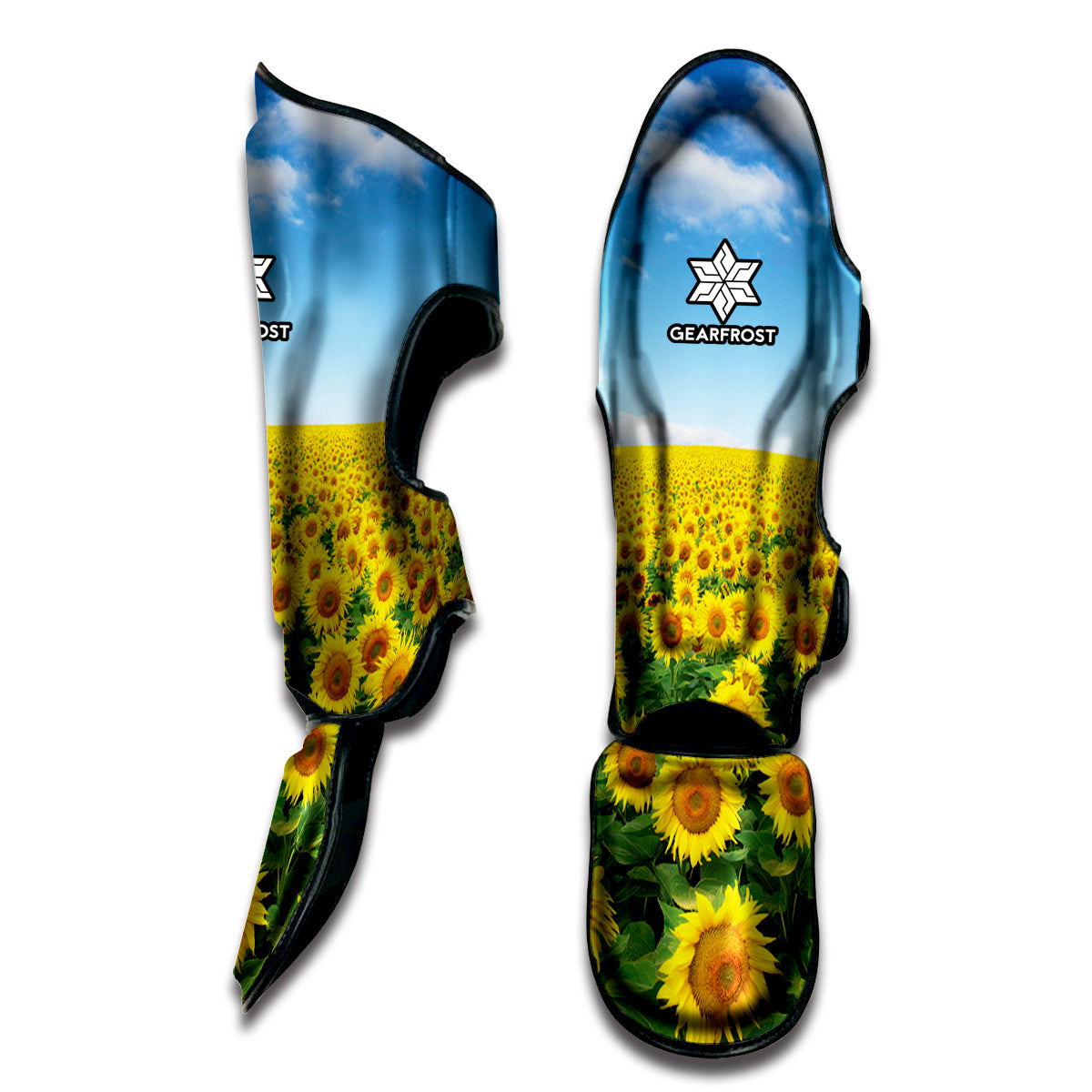 Sunflower Field Print Muay Thai Shin Guard