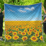 Sunflower Field Print Quilt