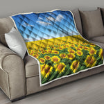 Sunflower Field Print Quilt