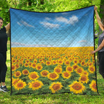 Sunflower Field Print Quilt