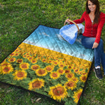 Sunflower Field Print Quilt