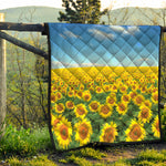 Sunflower Field Print Quilt