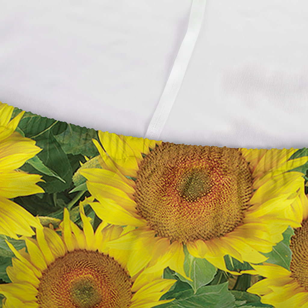 Sunflower Field Print Sofa Cover
