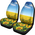 Sunflower Field Print Universal Fit Car Seat Covers