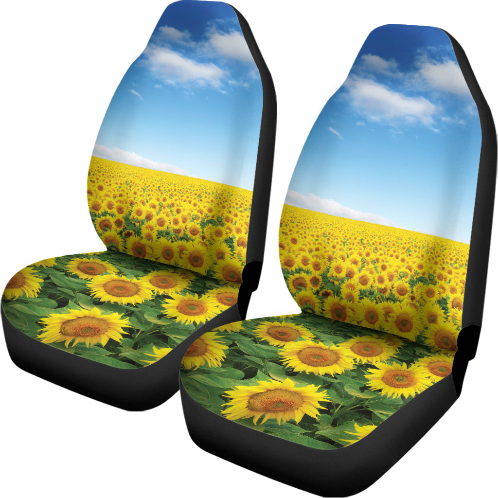 Sunflower Field Print Universal Fit Car Seat Covers