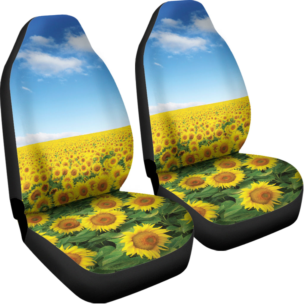 Sunflower Field Print Universal Fit Car Seat Covers