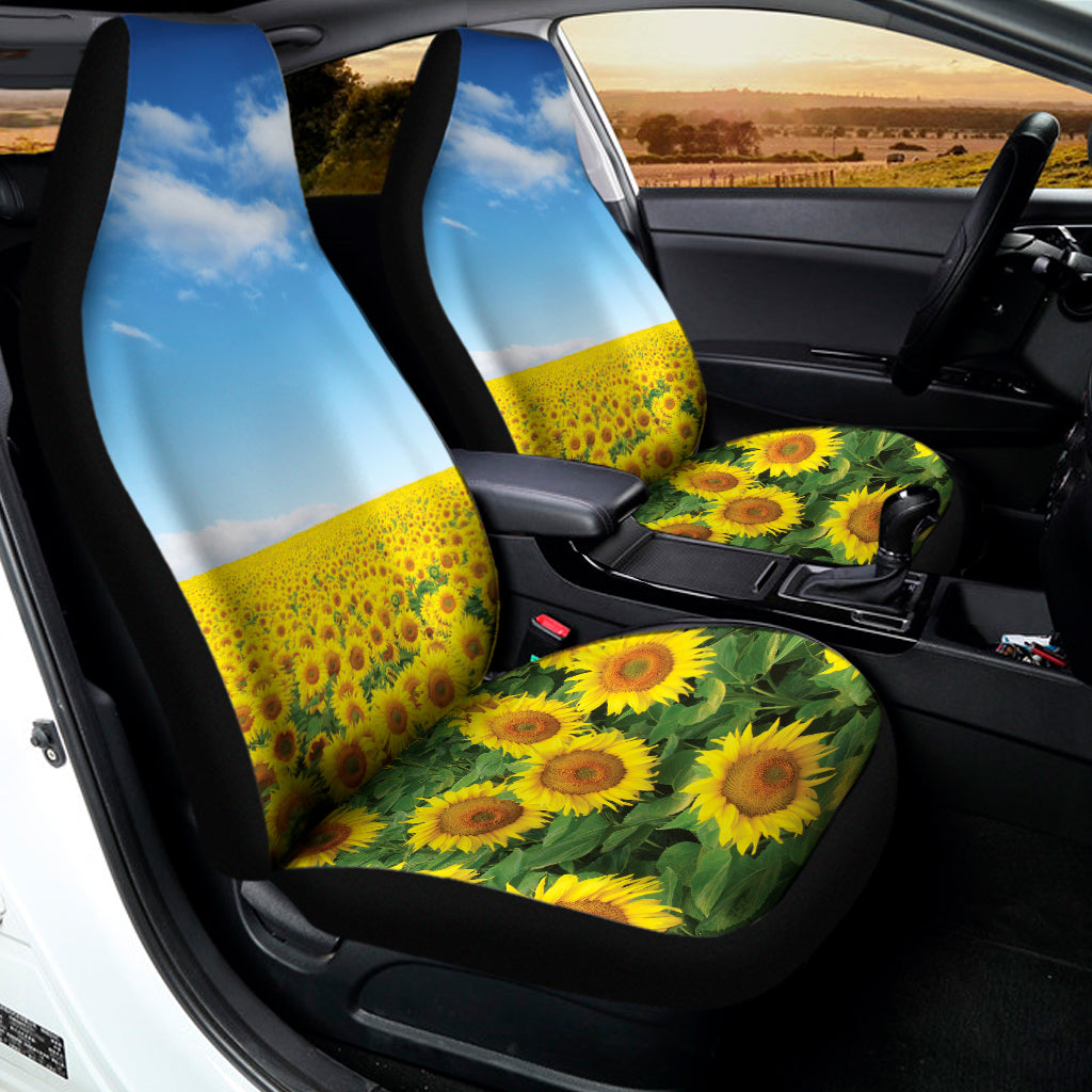 Sunflower Field Print Universal Fit Car Seat Covers