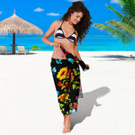 Sunflower Floral Pattern Print Beach Sarong Wrap