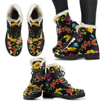 Sunflower Floral Pattern Print Comfy Boots GearFrost