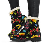 Sunflower Floral Pattern Print Comfy Boots GearFrost
